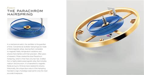 when did rolex introduce the blue parahrom hairspring|parachrom bleu hairspring.